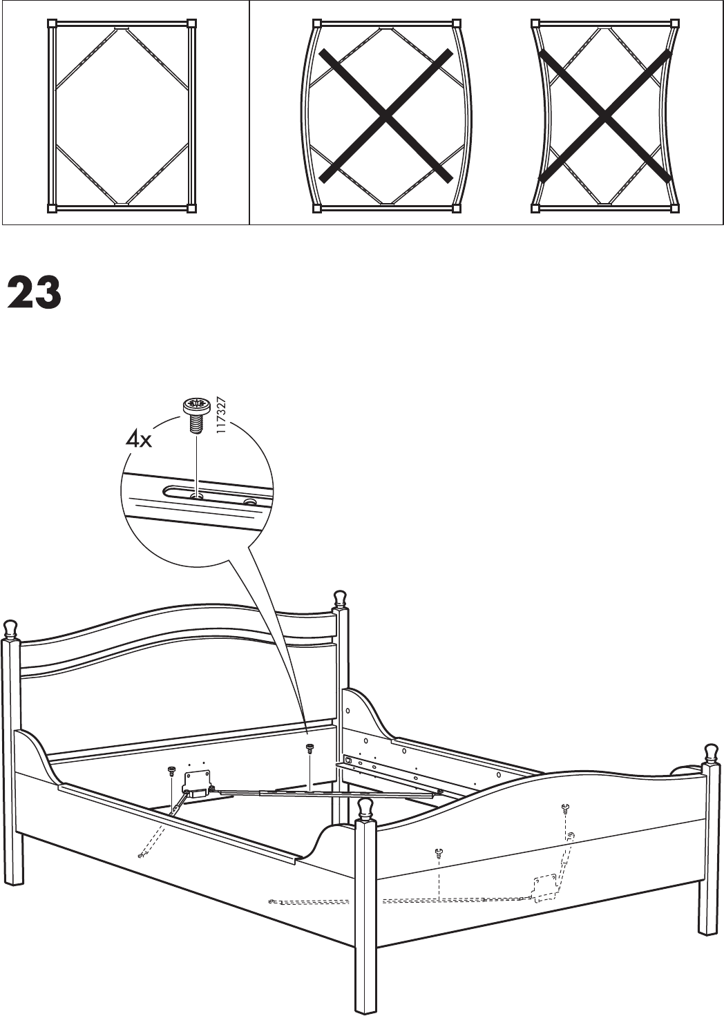 Ikea Leksvik Bed Frame Queen Assembly Instruction