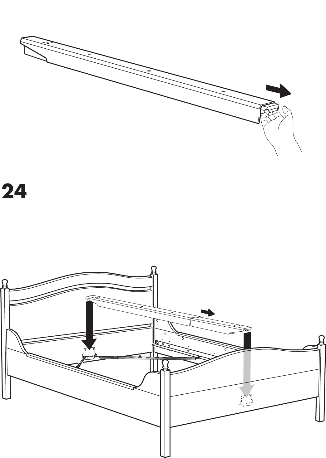 Ikea Leksvik Bed Frame Queen Assembly Instruction