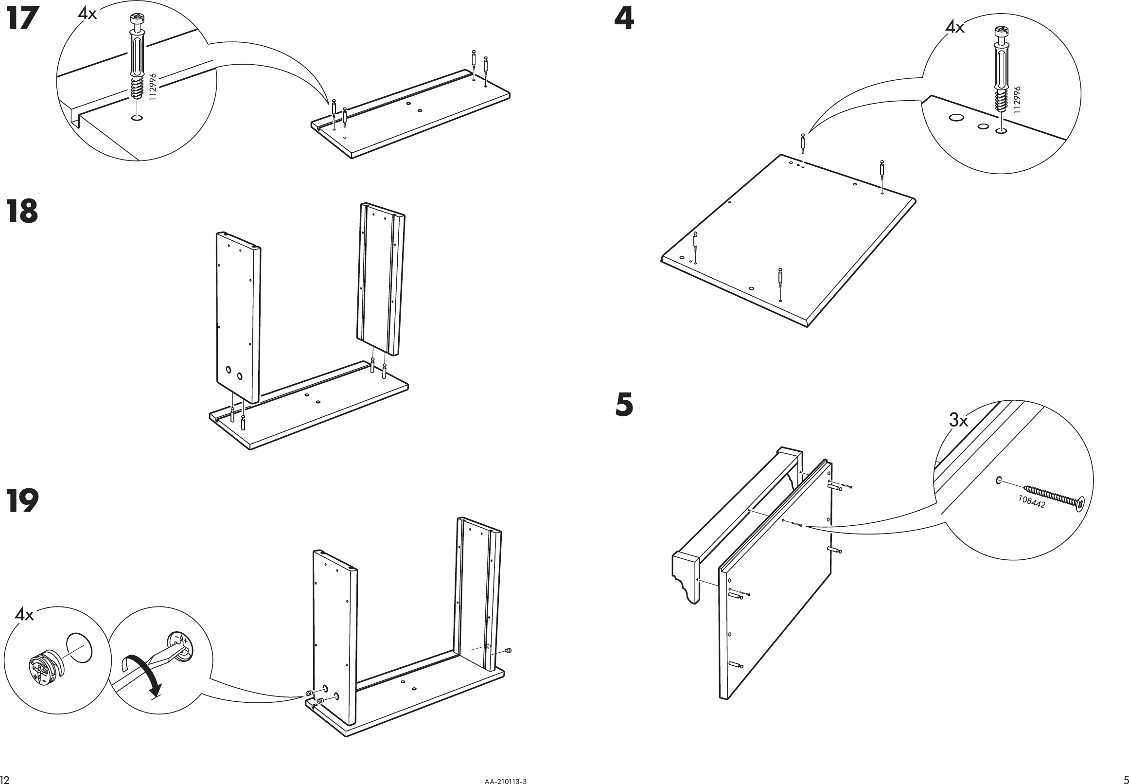 Page 5 of 8 - Ikea Ikea-Leksvik-Bedside-Table-16-1-8X13-Assembly-Instruction