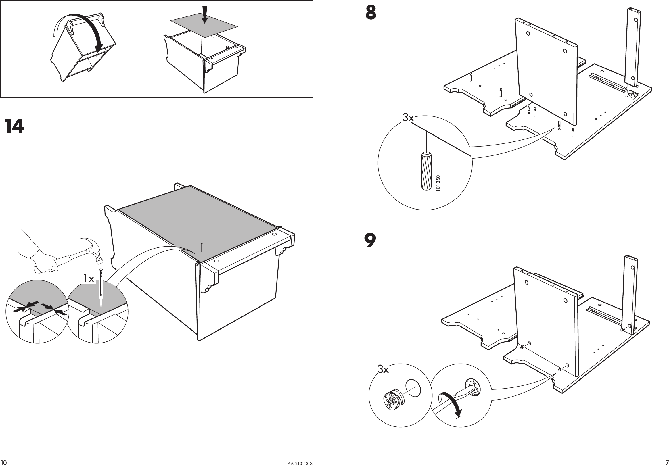Page 7 of 8 - Ikea Ikea-Leksvik-Bedside-Table-16-1-8X13-Assembly-Instruction