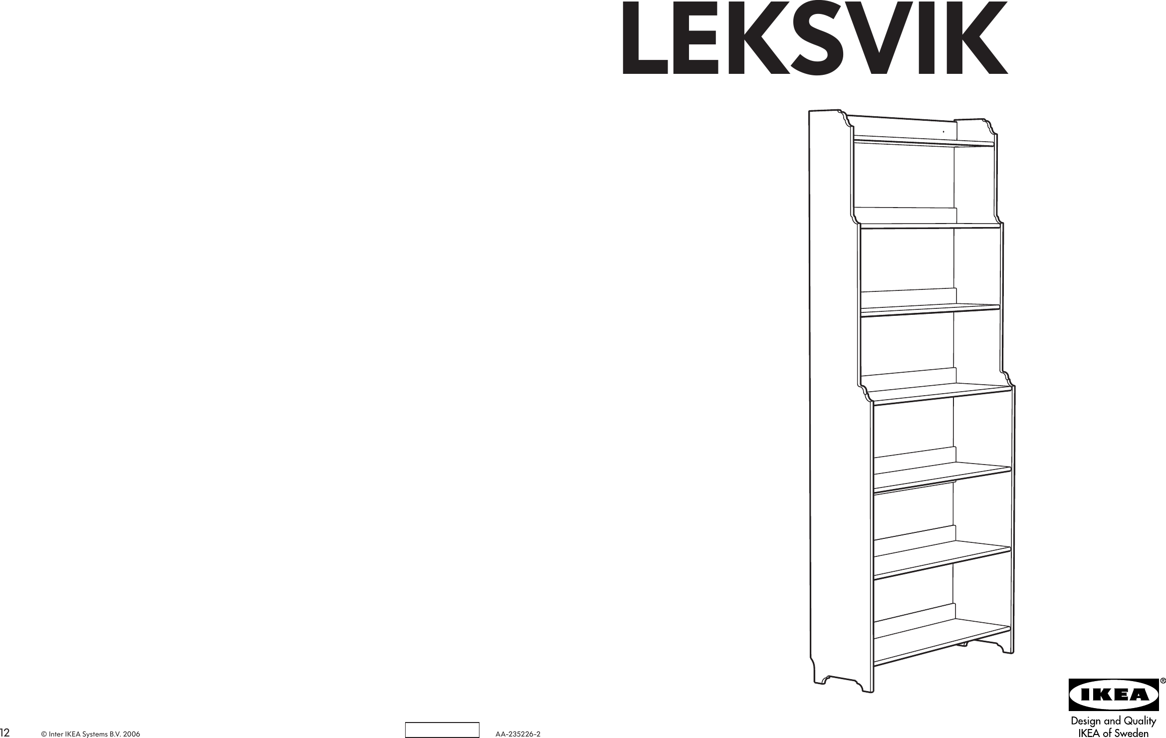 Ikea Leksvik Bookcase 39 3 8x91 4 Assembly Instruction