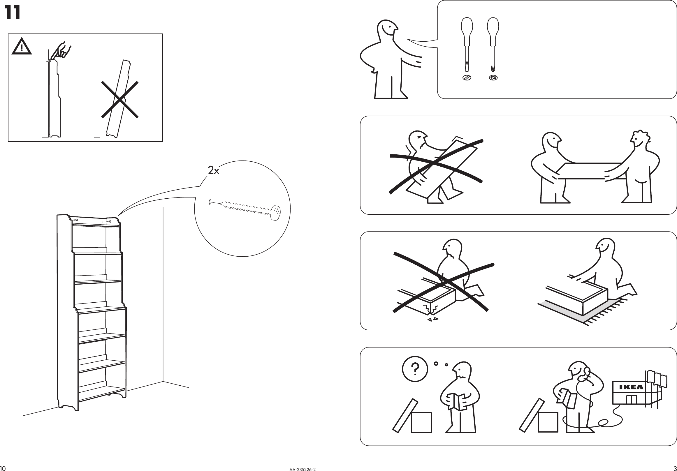 Page 3 of 6 - Ikea Ikea-Leksvik-Bookcase-39-3-8X91-3-4-Assembly-Instruction