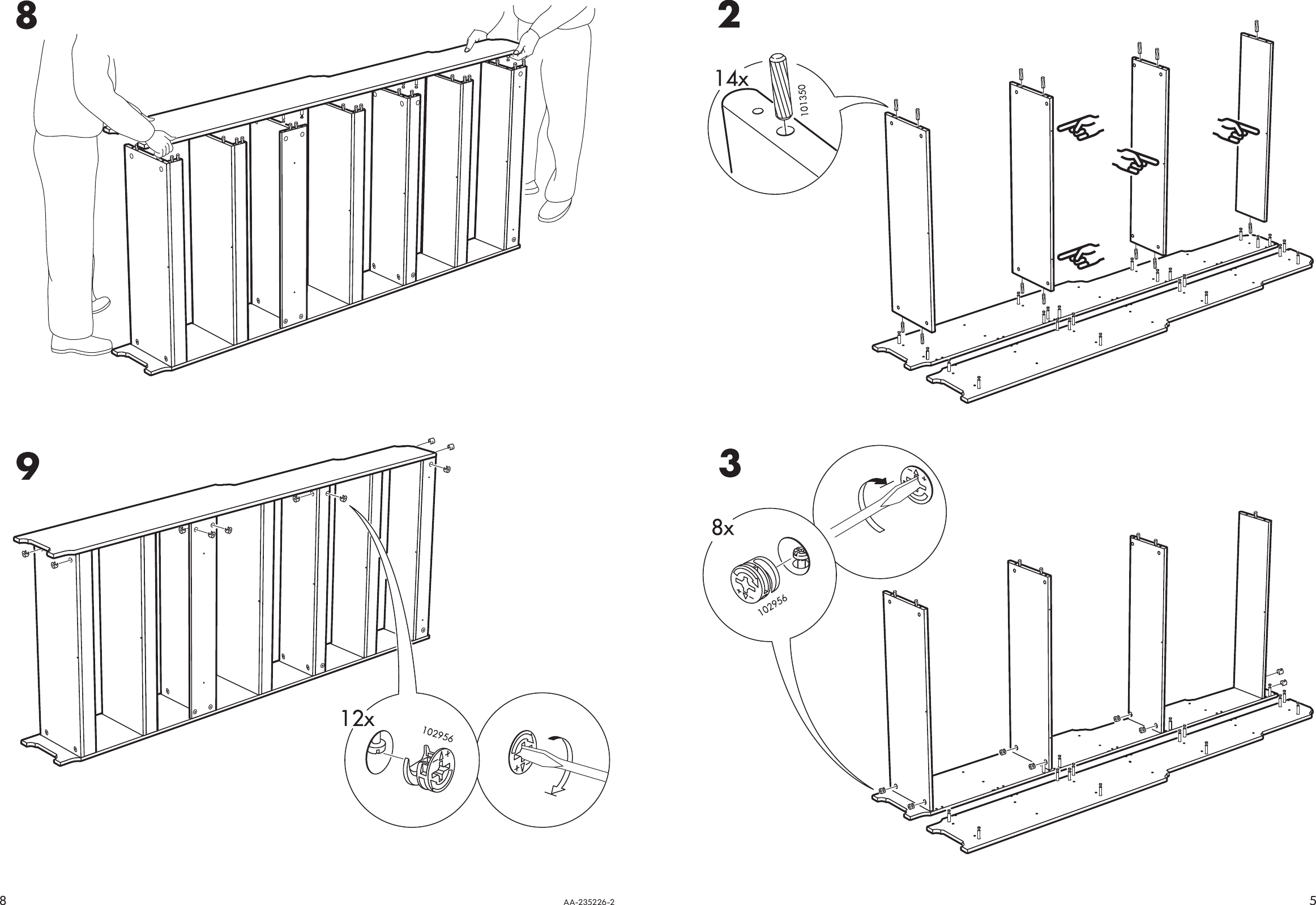 Ikea Leksvik Bookcase 39 3 8X91 4 Assembly Instruction