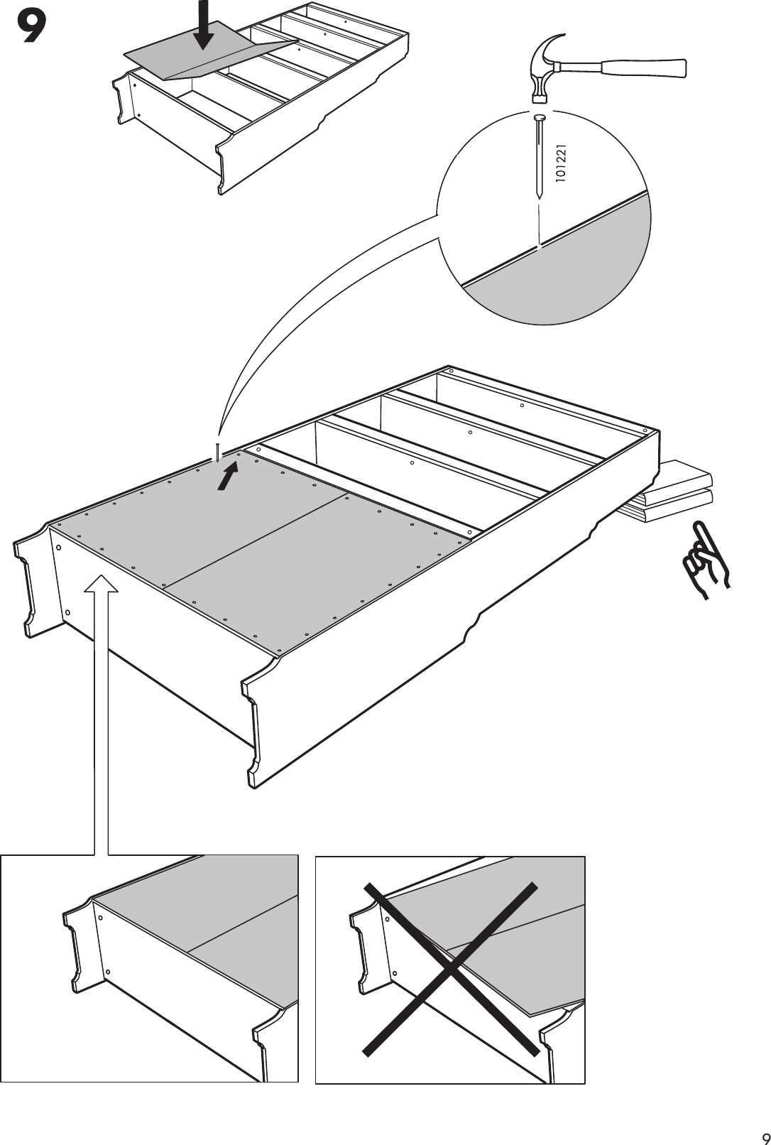 Page 9 of 12 - Ikea Ikea-Leksvik-Bookcase-W-Doors-36-5-8X78-Assembly-Instruction