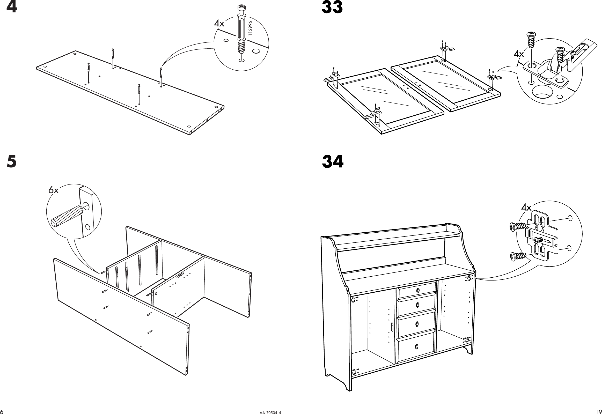 Page 6 of 12 - Ikea Ikea-Leksvik-Buffet-56X49-Assembly-Instruction