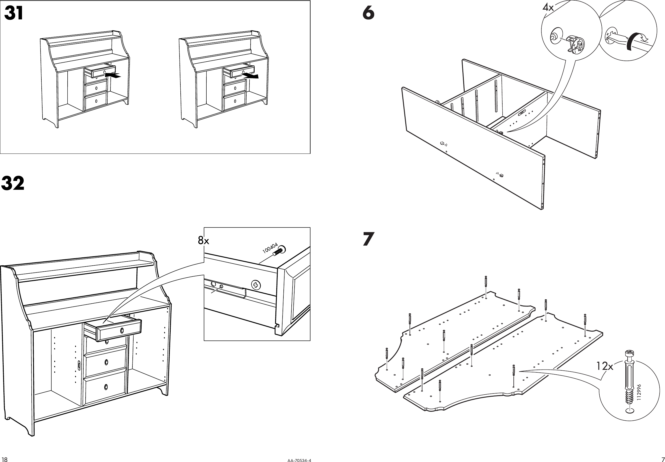 Page 7 of 12 - Ikea Ikea-Leksvik-Buffet-56X49-Assembly-Instruction