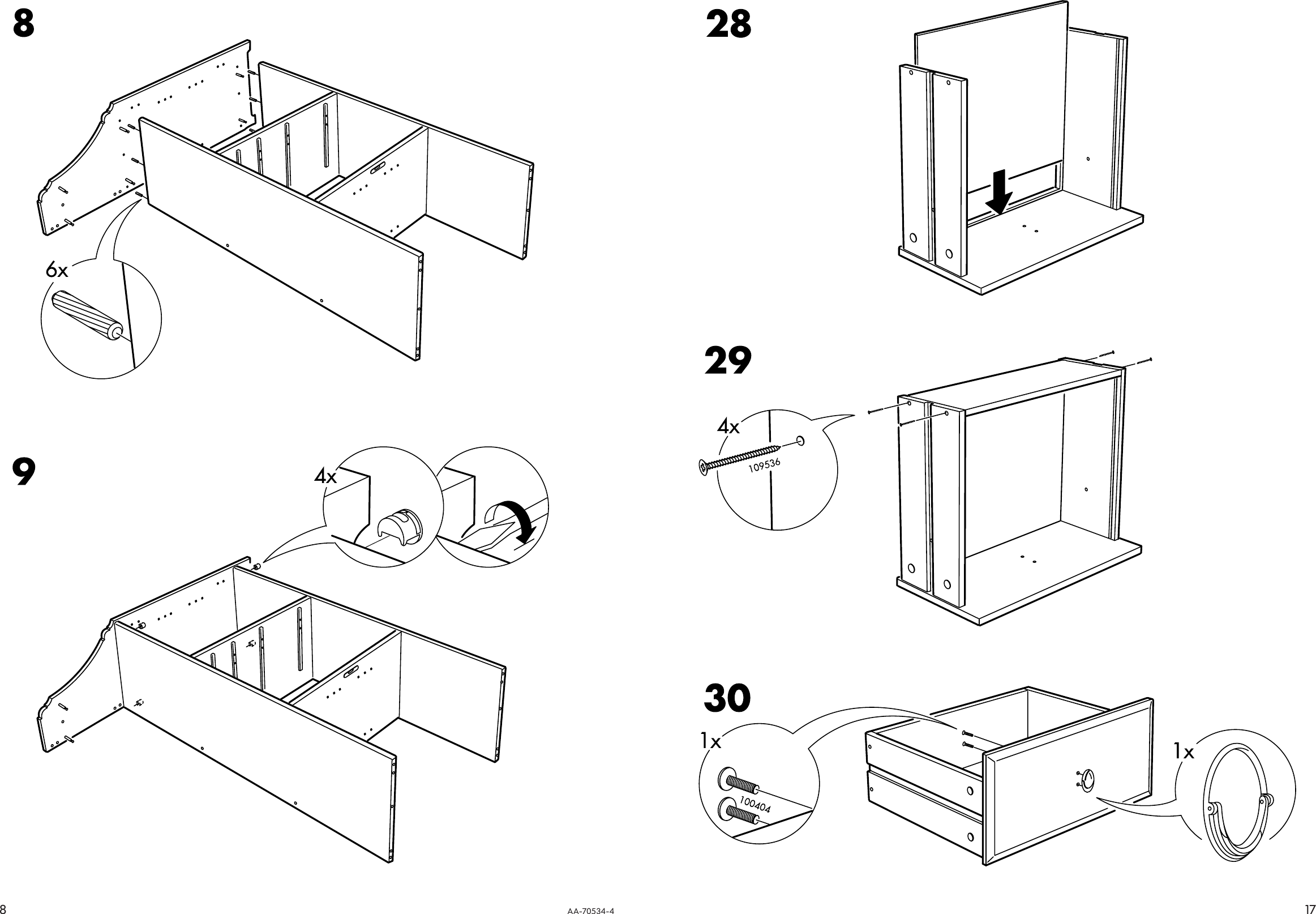 Page 8 of 12 - Ikea Ikea-Leksvik-Buffet-56X49-Assembly-Instruction