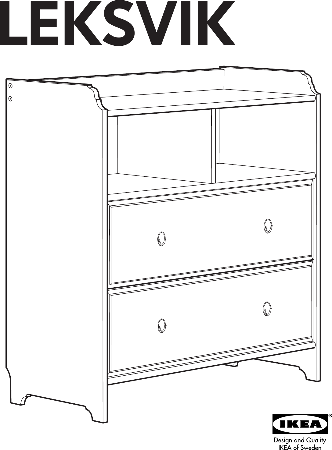 Ikea Leksvik Chest W 2Drawers 35X37 Assembly Instruction