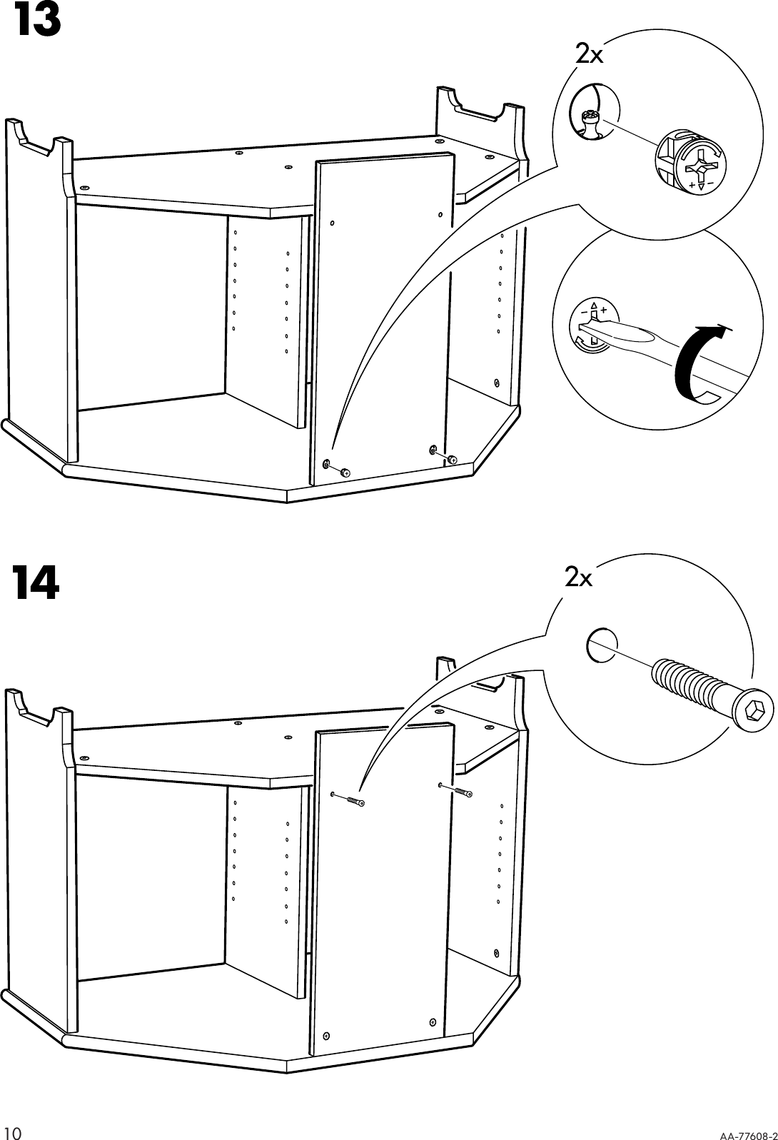 Page 10 of 12 - Ikea Ikea-Leksvik-Corner-Tv-Bench-39X24-Assembly-Instruction