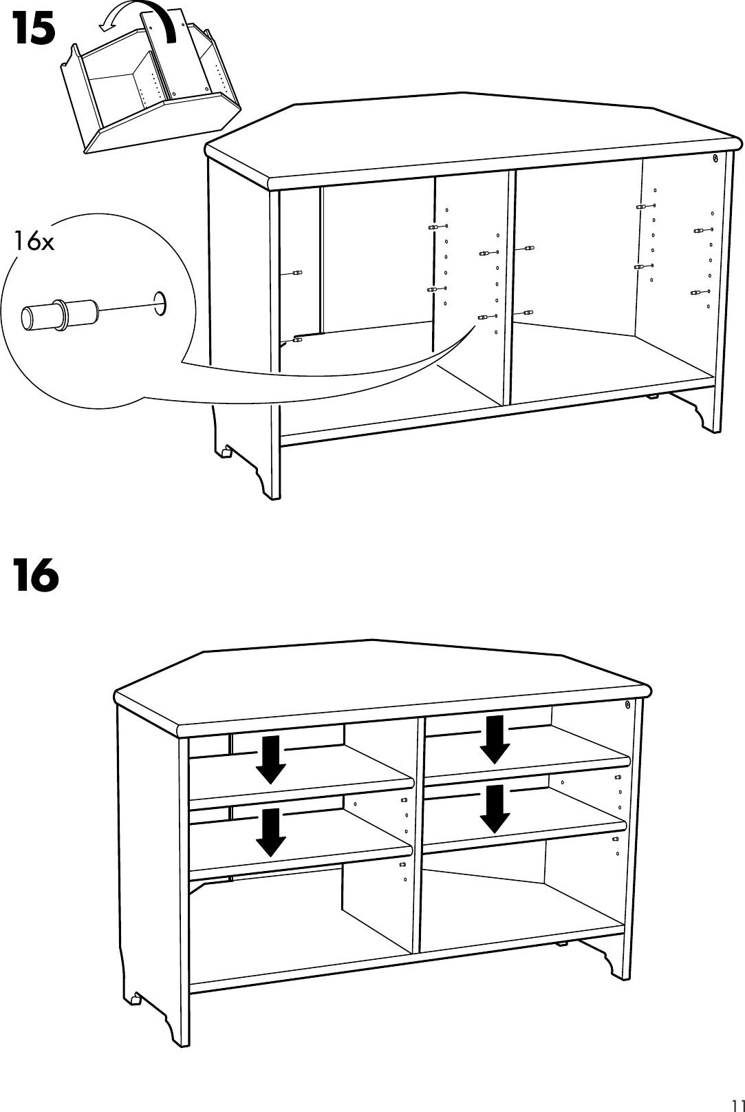Page 11 of 12 - Ikea Ikea-Leksvik-Corner-Tv-Bench-39X24-Assembly-Instruction