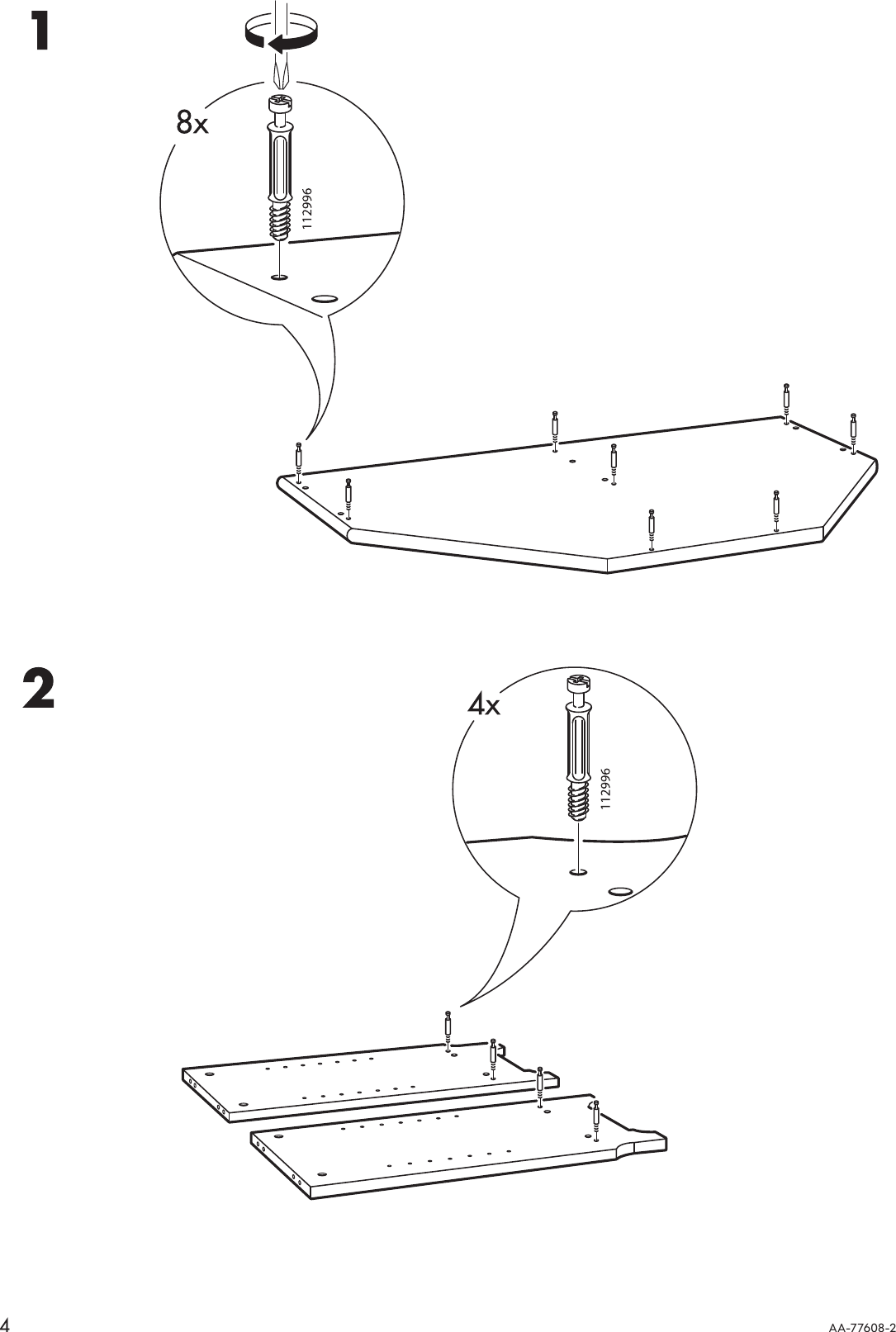 Page 4 of 12 - Ikea Ikea-Leksvik-Corner-Tv-Bench-39X24-Assembly-Instruction