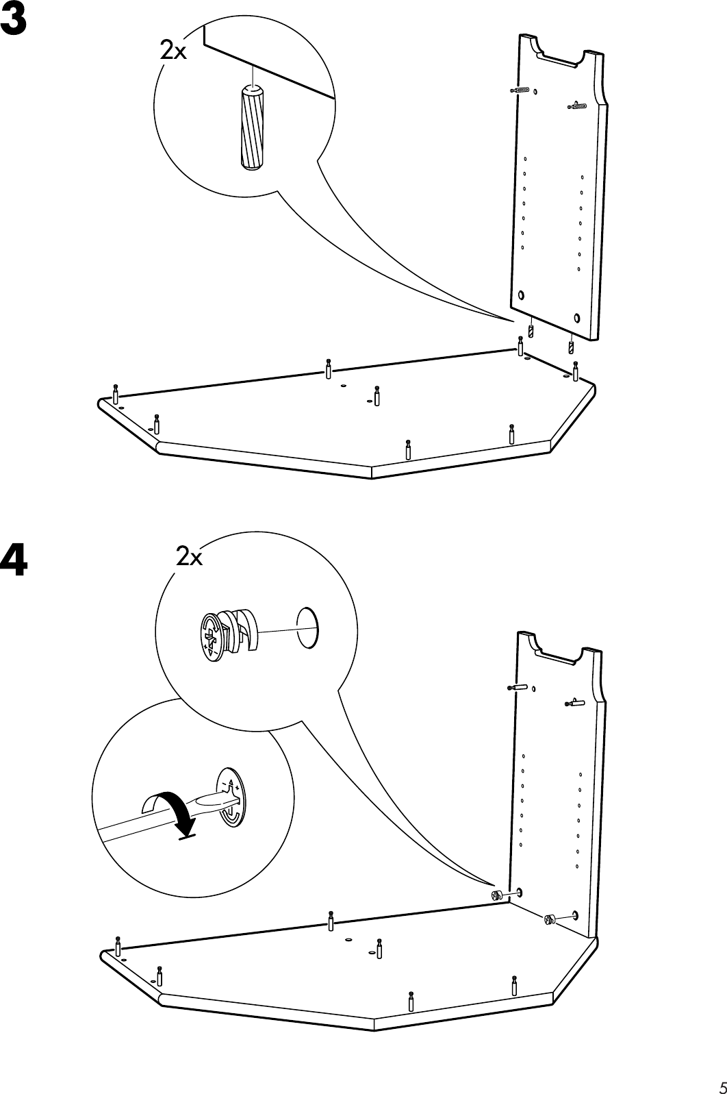 Page 5 of 12 - Ikea Ikea-Leksvik-Corner-Tv-Bench-39X24-Assembly-Instruction