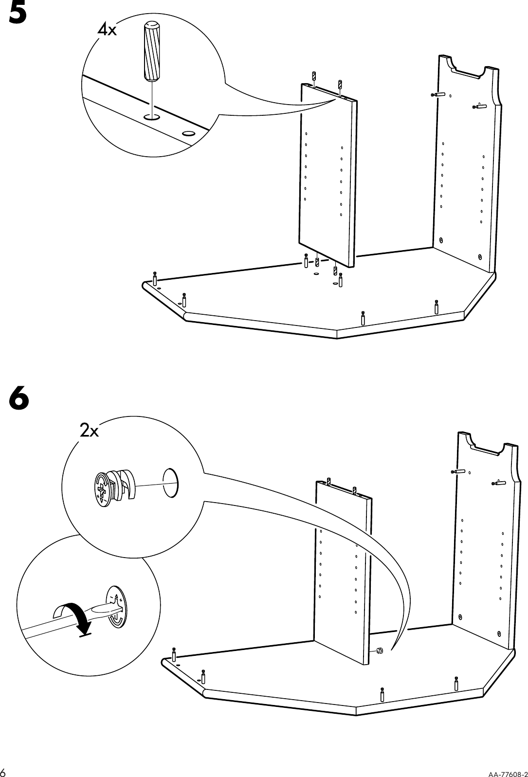 Page 6 of 12 - Ikea Ikea-Leksvik-Corner-Tv-Bench-39X24-Assembly-Instruction