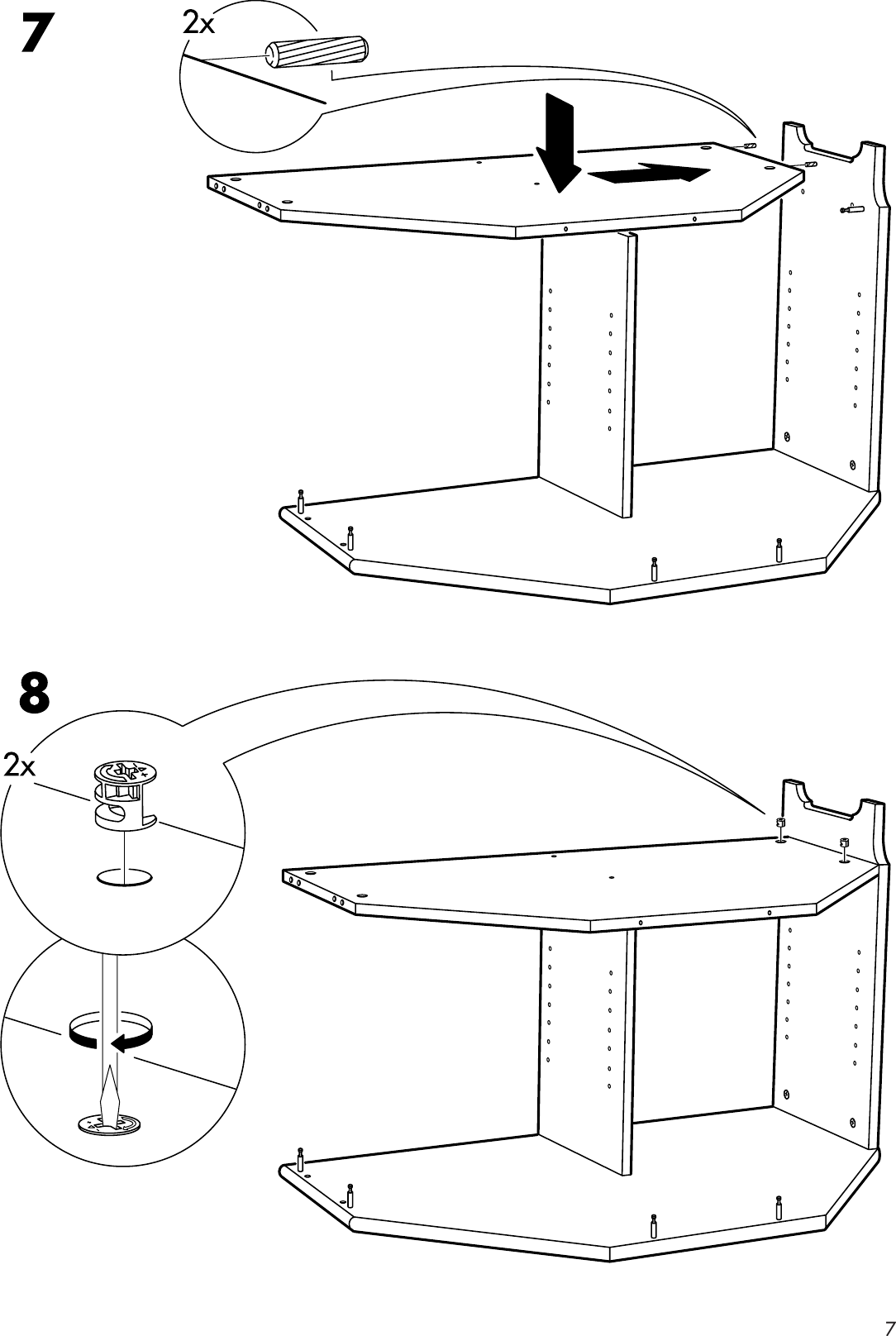 Page 7 of 12 - Ikea Ikea-Leksvik-Corner-Tv-Bench-39X24-Assembly-Instruction