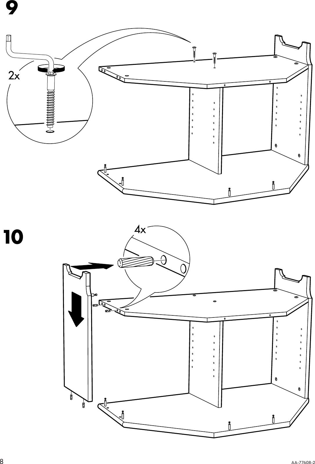 Page 8 of 12 - Ikea Ikea-Leksvik-Corner-Tv-Bench-39X24-Assembly-Instruction