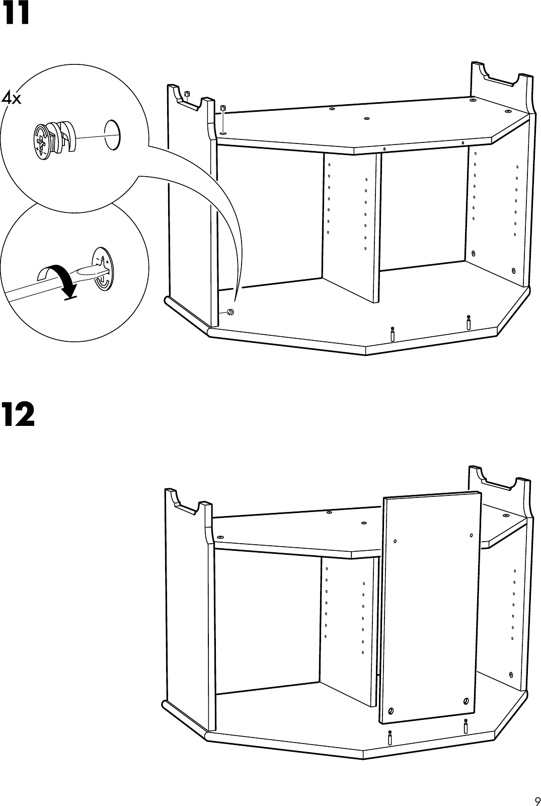 Page 9 of 12 - Ikea Ikea-Leksvik-Corner-Tv-Bench-39X24-Assembly-Instruction