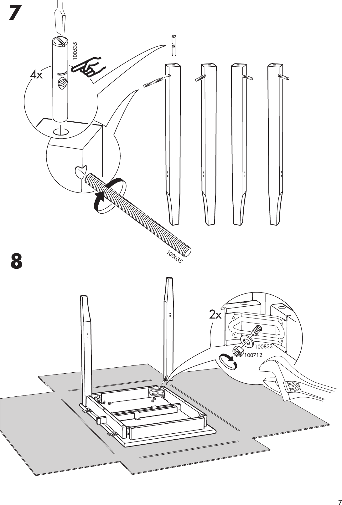 Ikea Leksvik Drop Leaf Table 23 35 47X31 Assembly Instruction