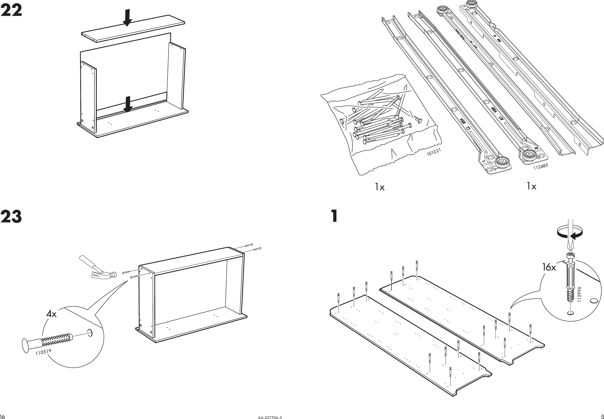 Page 5 of 10 - Ikea Ikea-Leksvik-Wardrobe-31-1-2X72-1-2-Assembly-Instruction