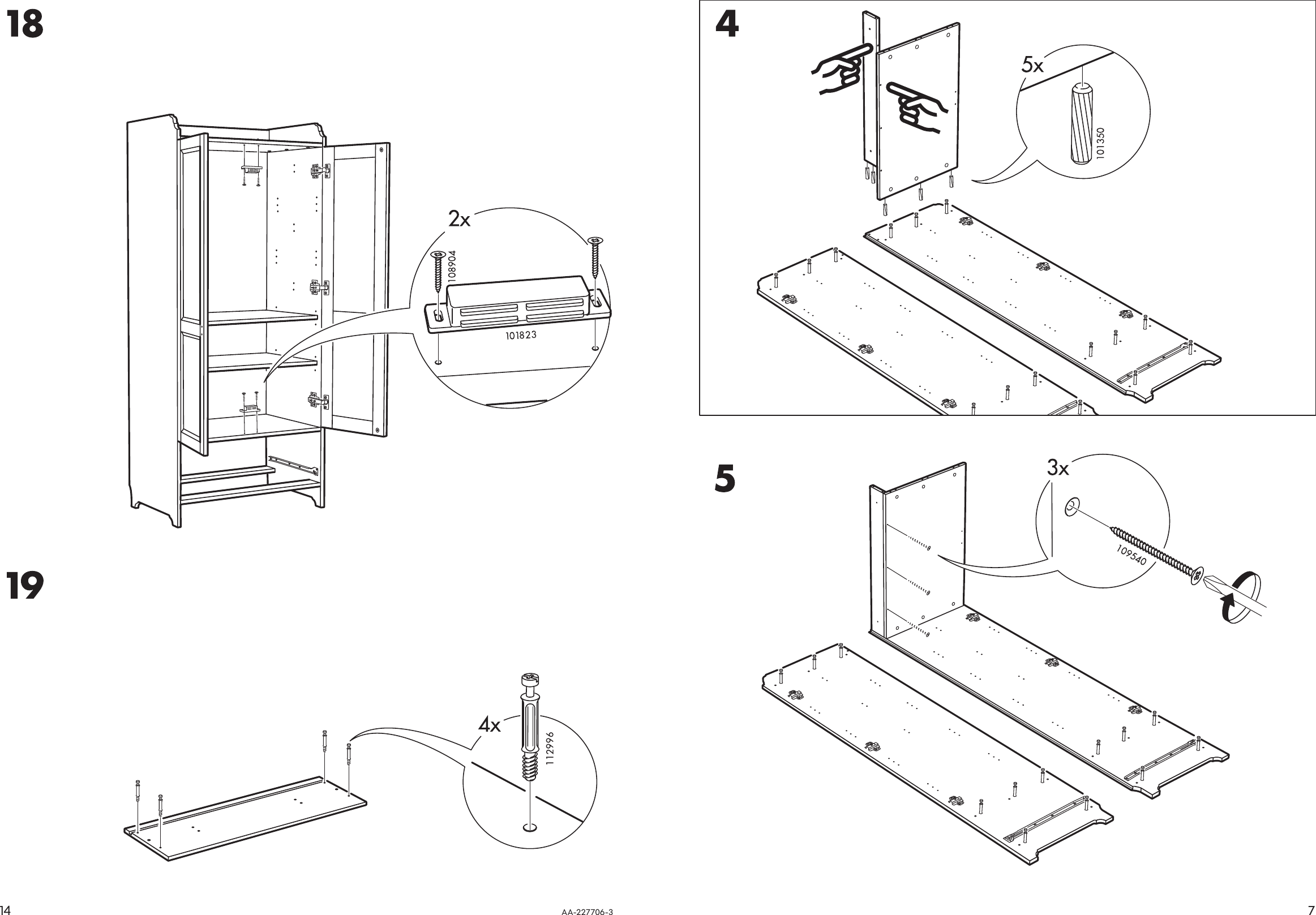 Page 7 of 10 - Ikea Ikea-Leksvik-Wardrobe-31-1-2X72-1-2-Assembly-Instruction