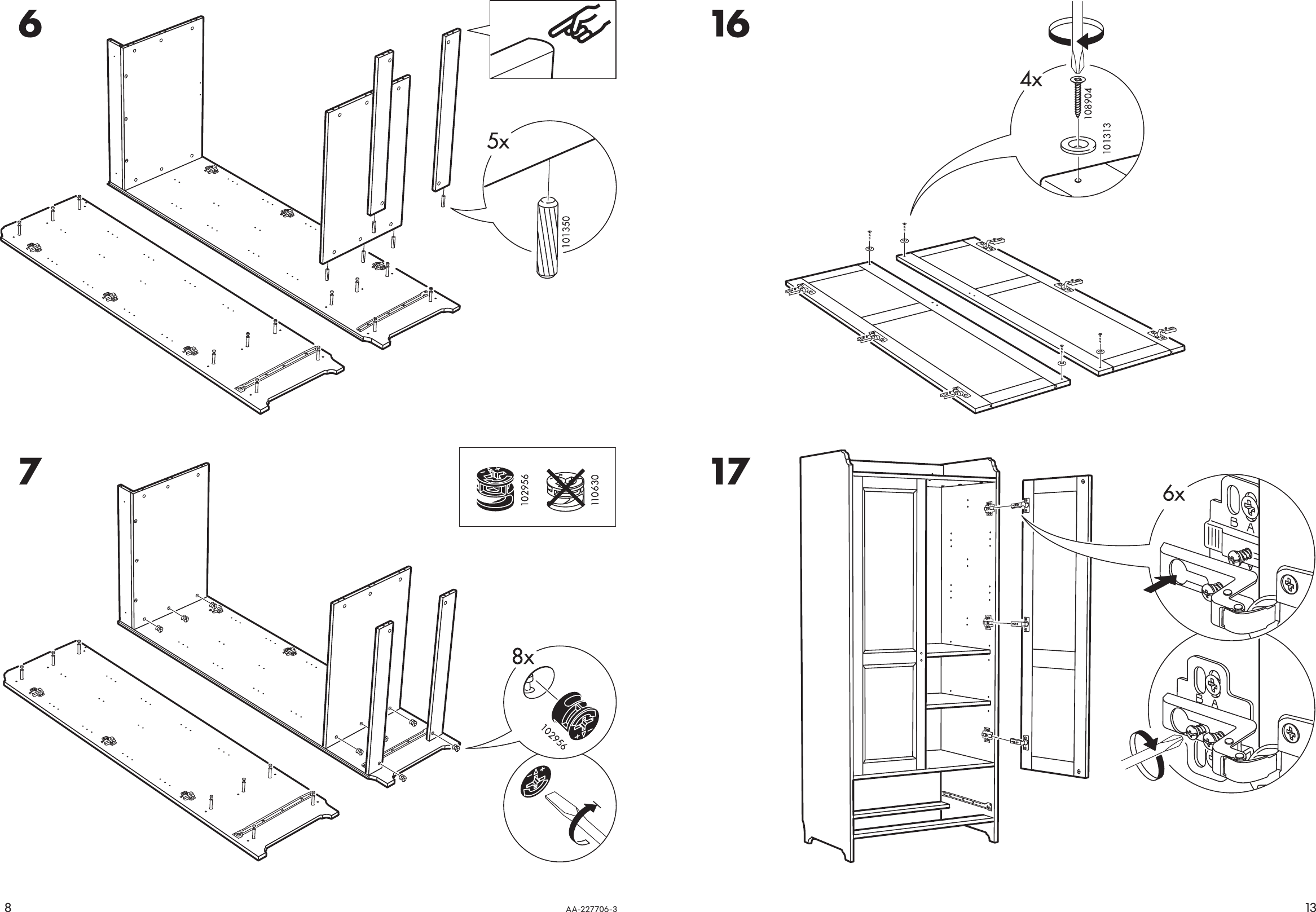 Page 8 of 10 - Ikea Ikea-Leksvik-Wardrobe-31-1-2X72-1-2-Assembly-Instruction