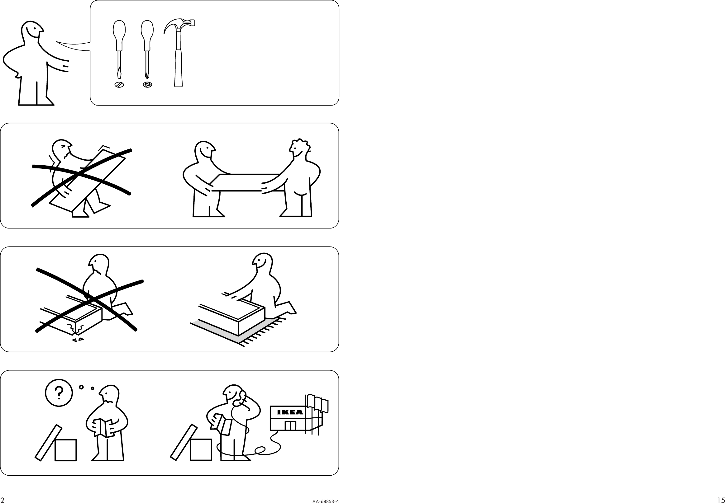 Page 2 of 8 - Ikea Ikea-Leksvik-Wardrobe-W-2Doors-Assembly-Instruction