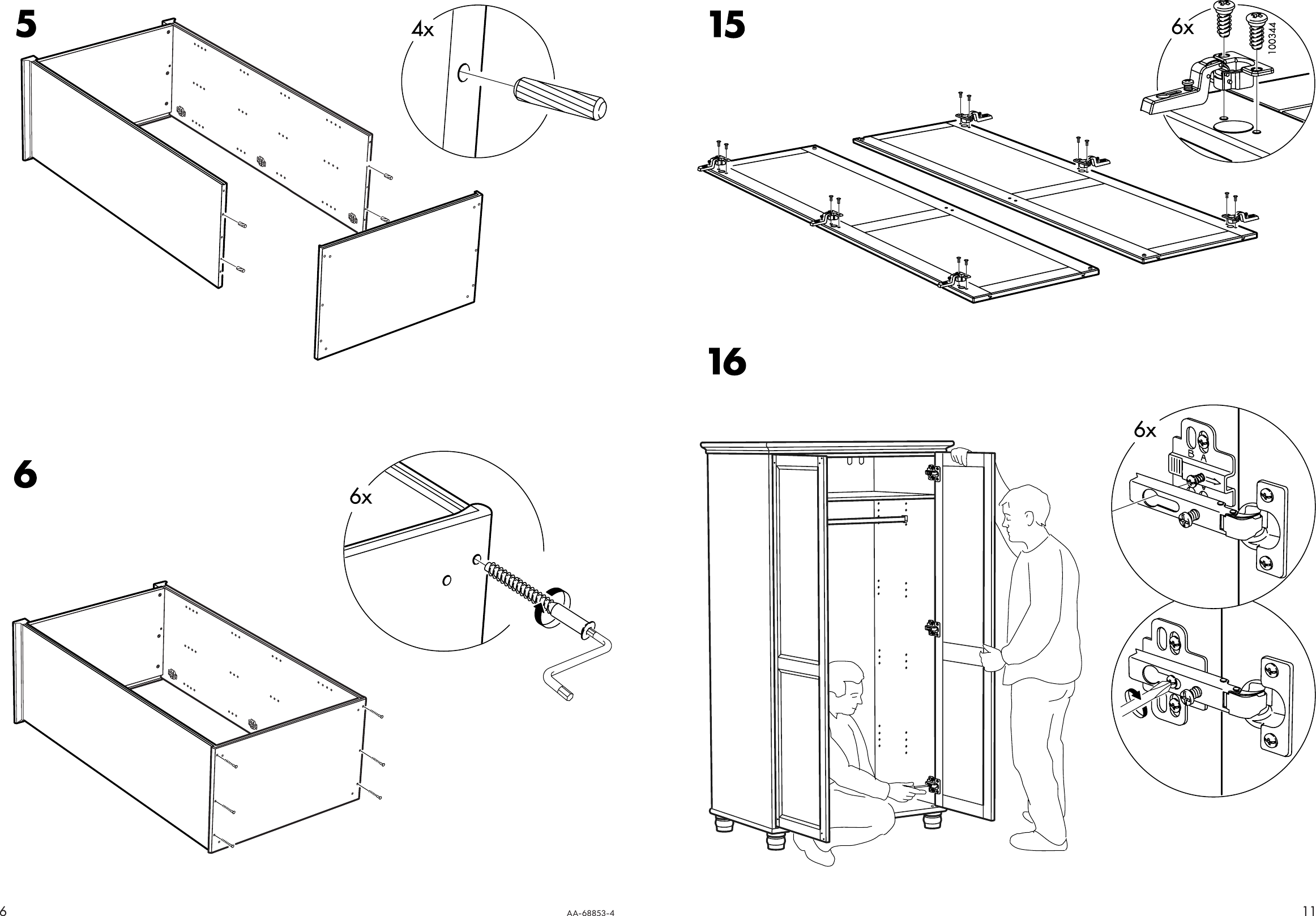 Page 6 of 8 - Ikea Ikea-Leksvik-Wardrobe-W-2Doors-Assembly-Instruction