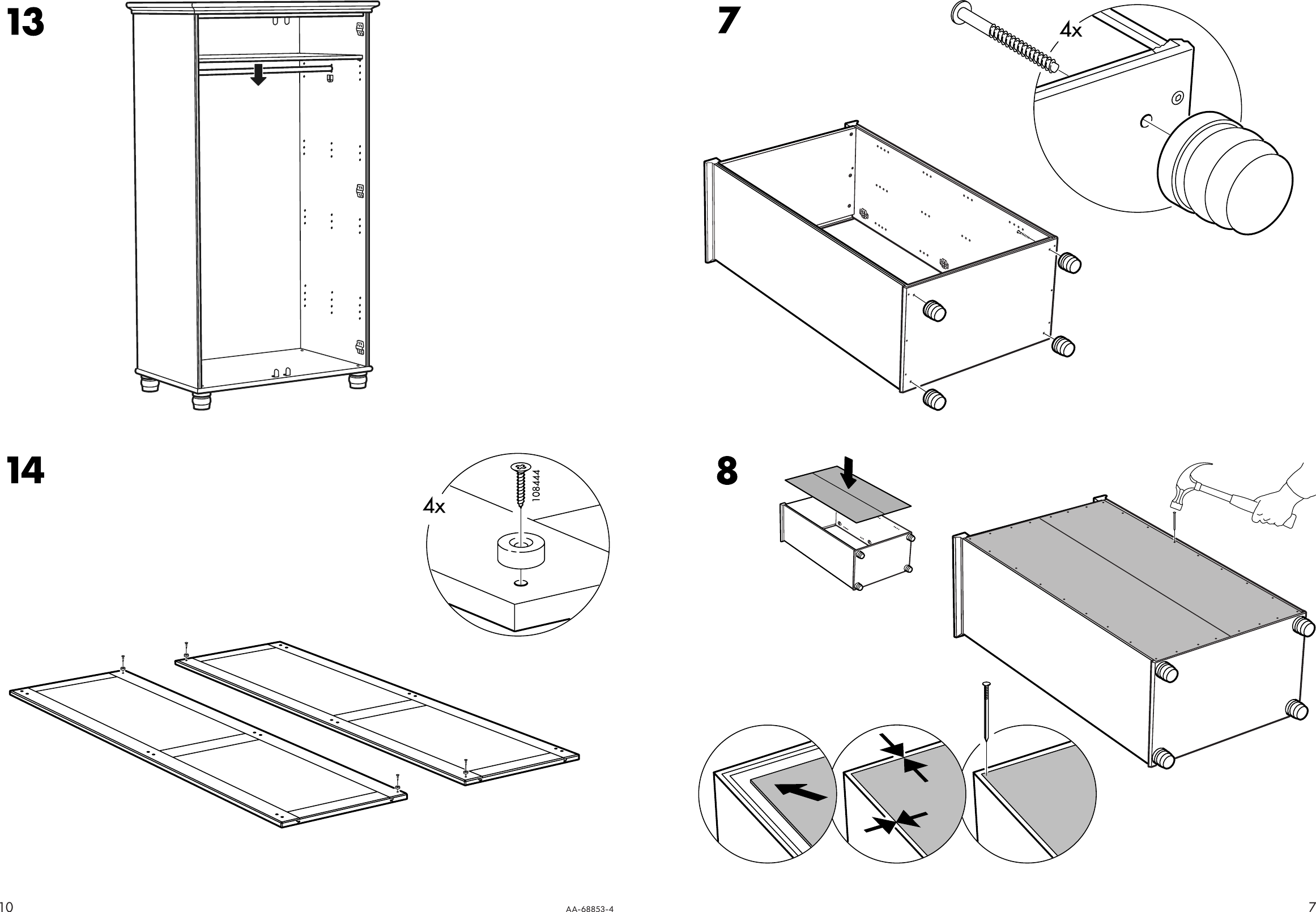 Page 7 of 8 - Ikea Ikea-Leksvik-Wardrobe-W-2Doors-Assembly-Instruction