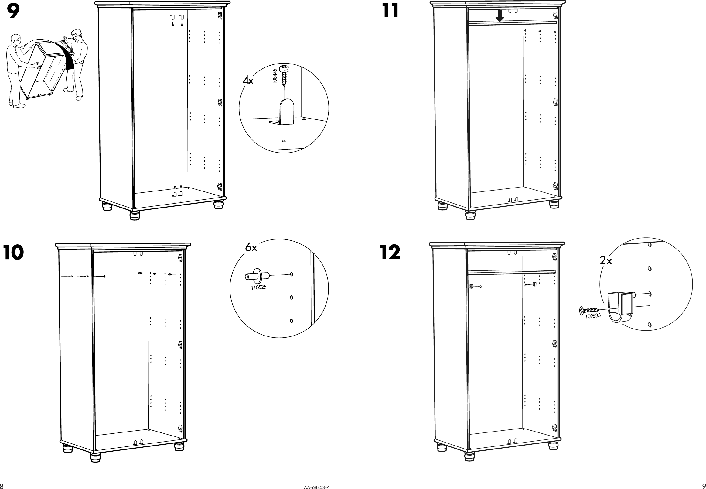 Ikea Leksvik Wardrobe W 2Doors Assembly Instruction