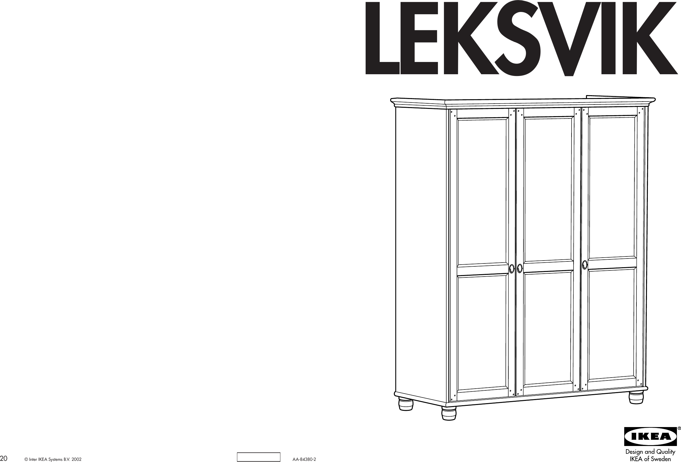 Page 1 of 10 - Ikea Ikea-Leksvik-Wardrobe-W-3Doors-Assembly-Instruction-2  Ikea-leksvik-wardrobe-w-3doors-assembly-instruction