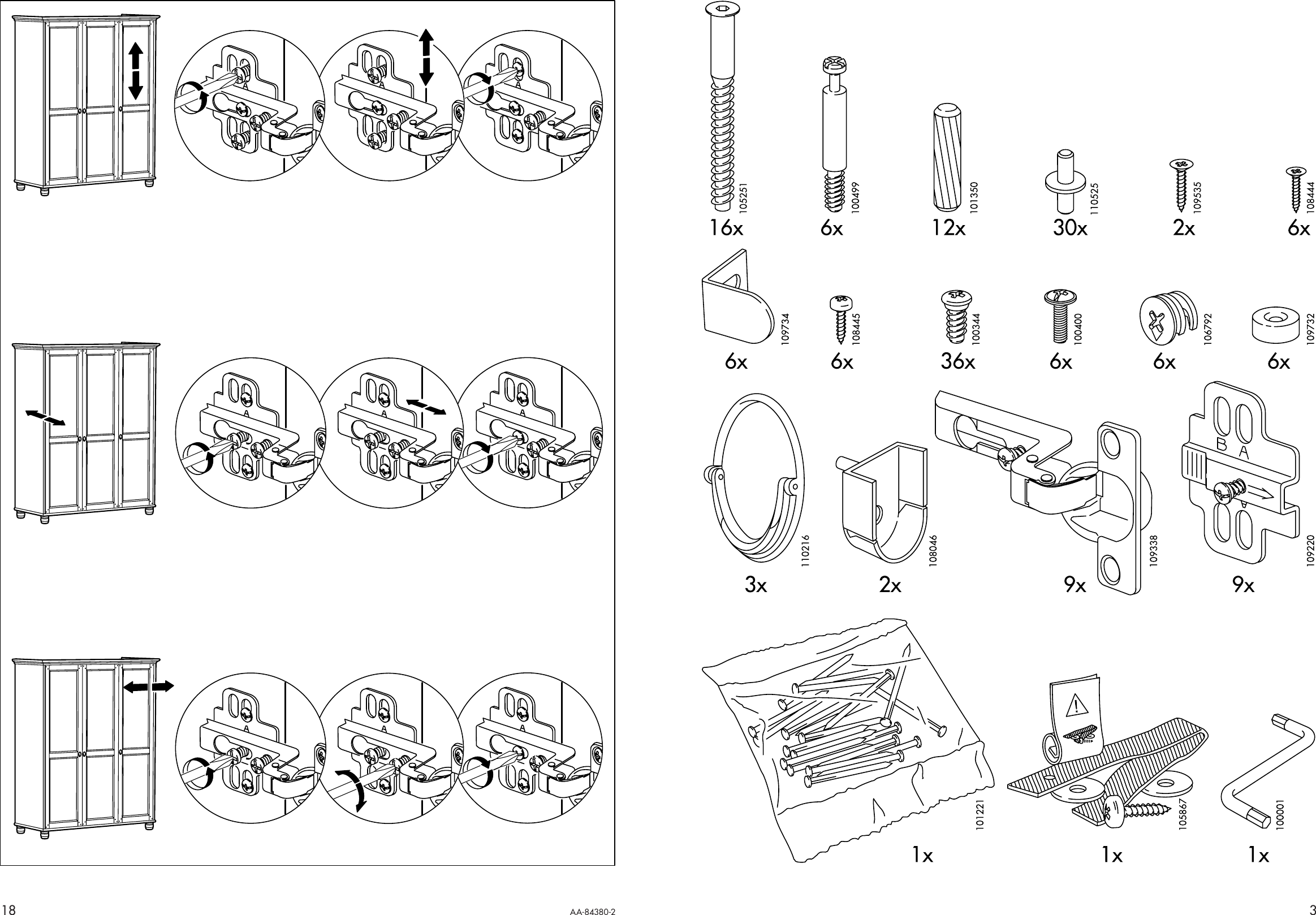 Page 3 of 10 - Ikea Ikea-Leksvik-Wardrobe-W-3Doors-Assembly-Instruction-2  Ikea-leksvik-wardrobe-w-3doors-assembly-instruction