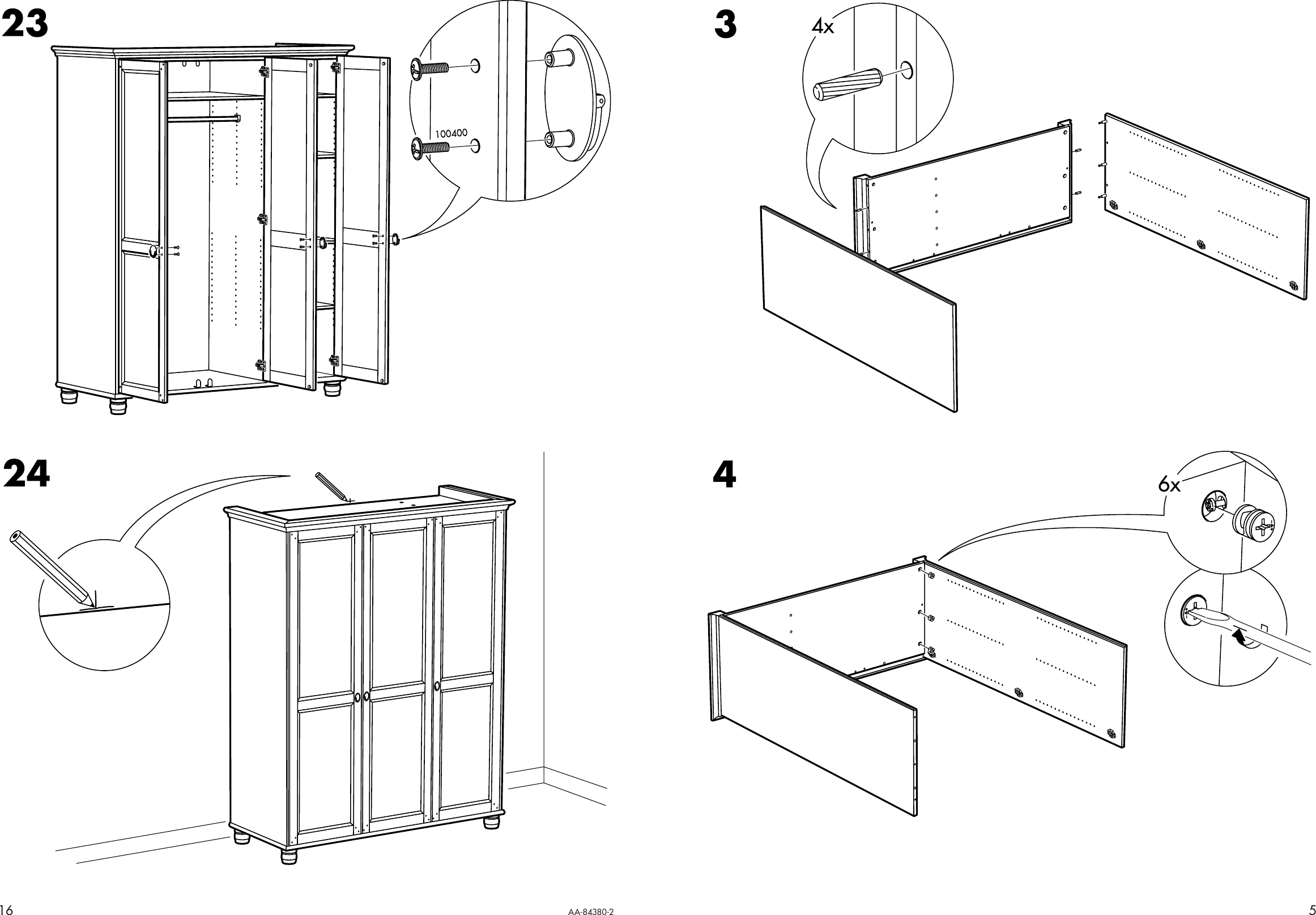 Page 5 of 10 - Ikea Ikea-Leksvik-Wardrobe-W-3Doors-Assembly-Instruction-2  Ikea-leksvik-wardrobe-w-3doors-assembly-instruction