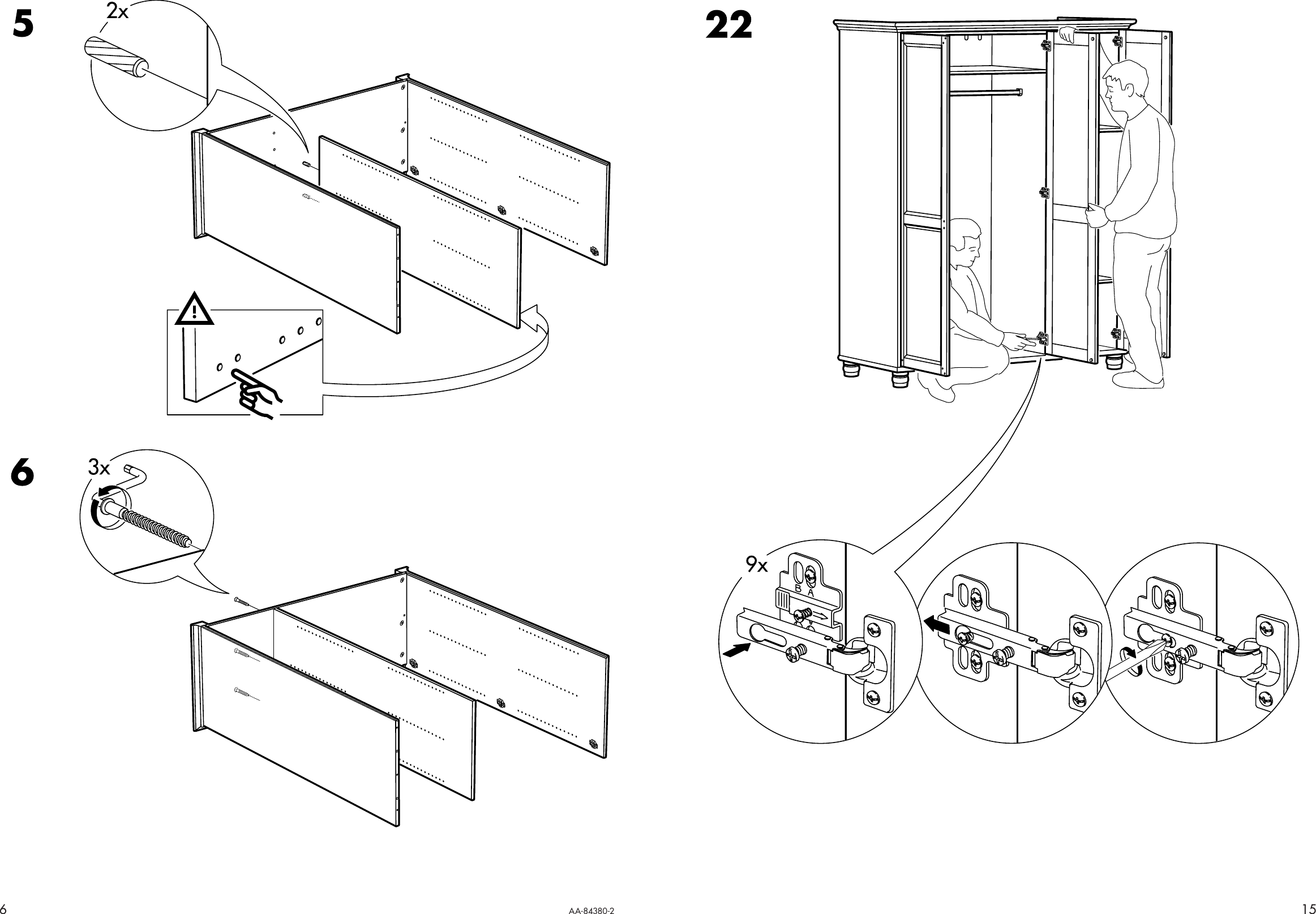 Page 6 of 10 - Ikea Ikea-Leksvik-Wardrobe-W-3Doors-Assembly-Instruction-2  Ikea-leksvik-wardrobe-w-3doors-assembly-instruction