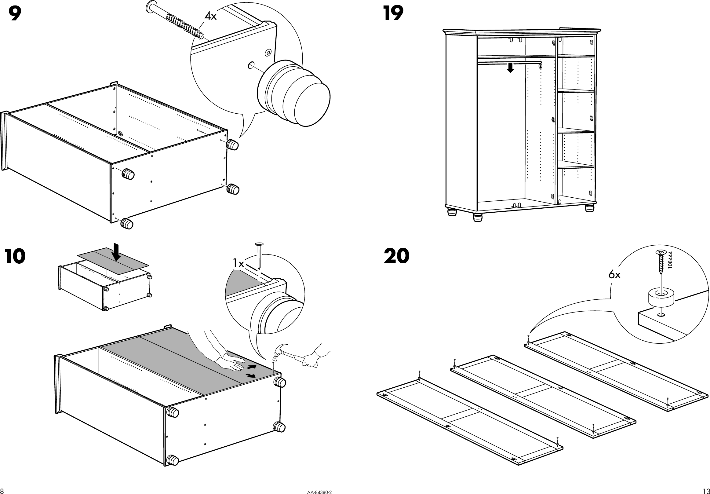 Page 8 of 10 - Ikea Ikea-Leksvik-Wardrobe-W-3Doors-Assembly-Instruction-2  Ikea-leksvik-wardrobe-w-3doors-assembly-instruction