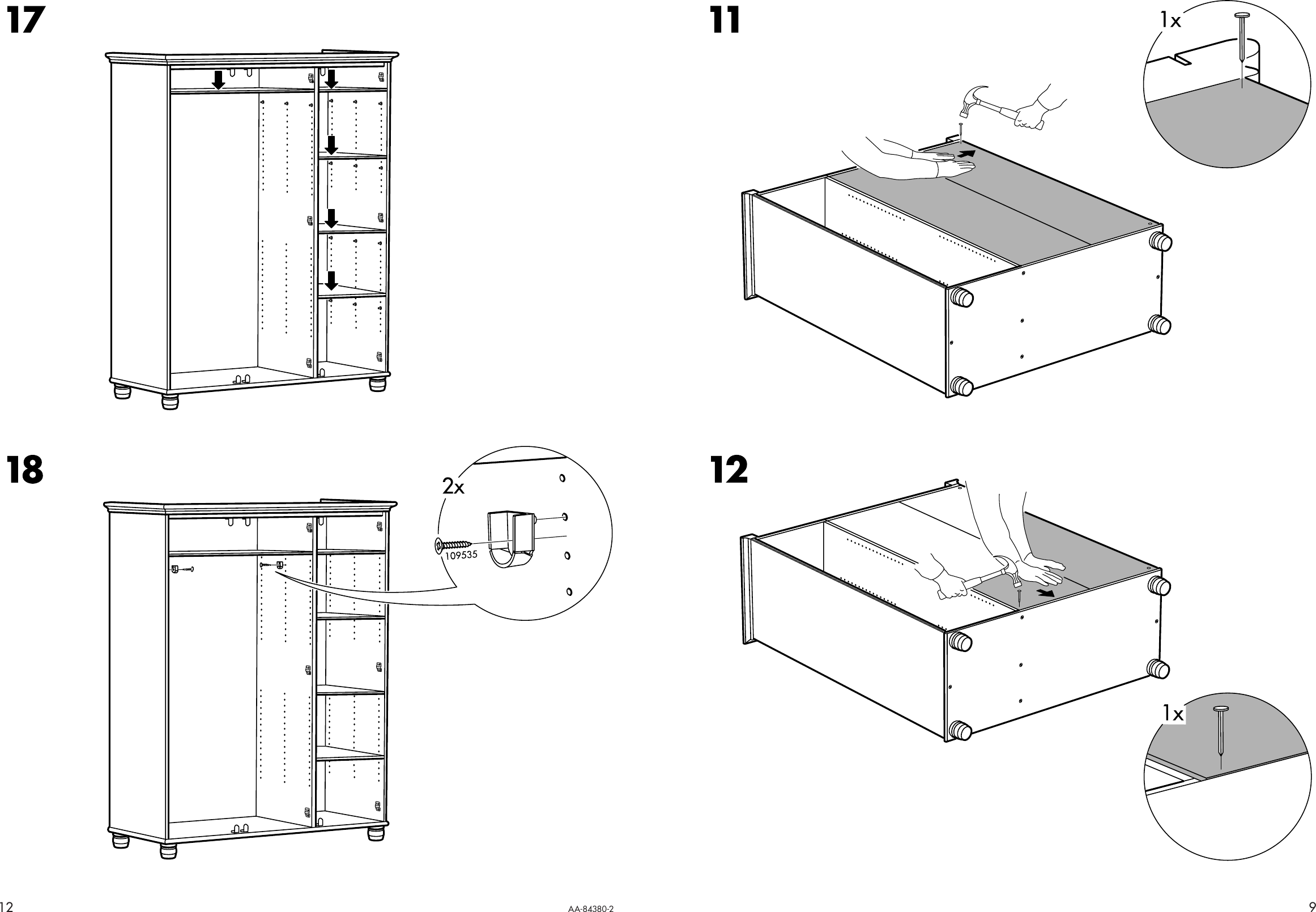 Page 9 of 10 - Ikea Ikea-Leksvik-Wardrobe-W-3Doors-Assembly-Instruction-2  Ikea-leksvik-wardrobe-w-3doors-assembly-instruction