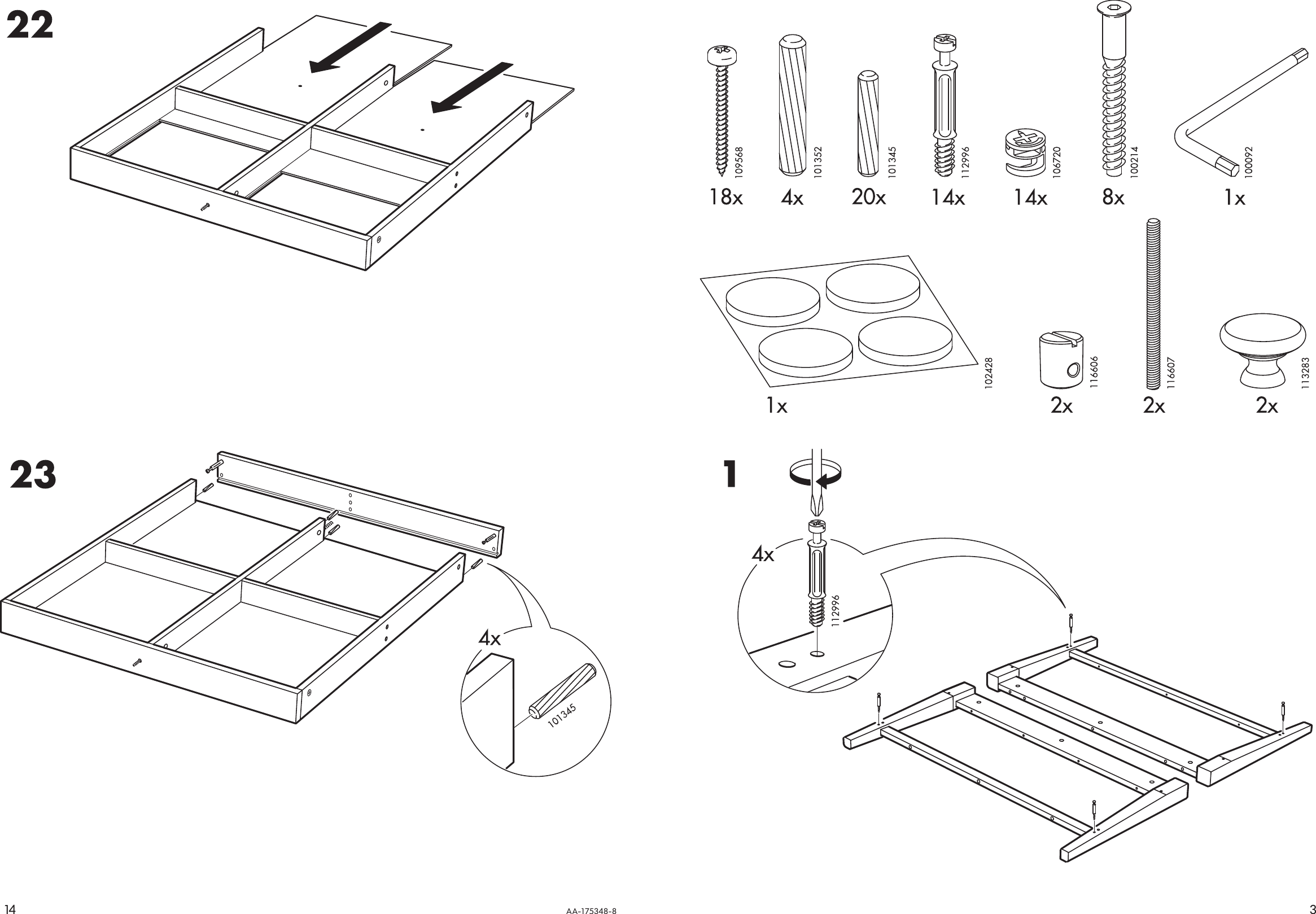 Page 3 of 8 - Ikea Ikea-Liatorp-Coffee-Table-37X37-Assembly-Instruction
