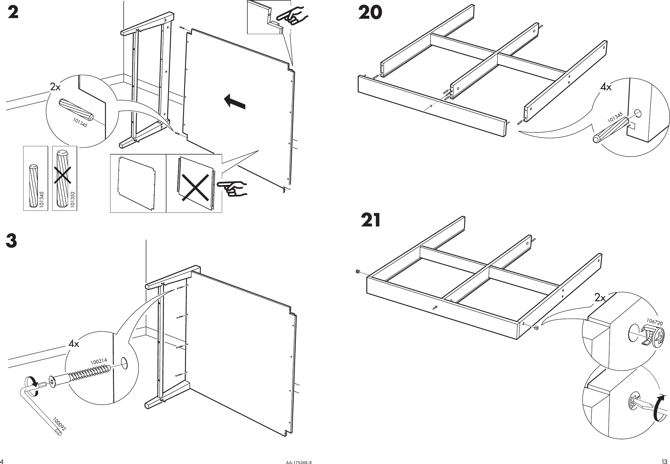 Page 4 of 8 - Ikea Ikea-Liatorp-Coffee-Table-37X37-Assembly-Instruction