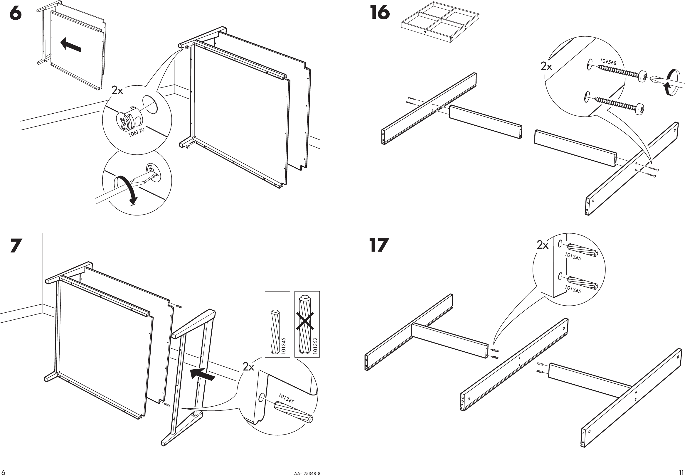 Page 6 of 8 - Ikea Ikea-Liatorp-Coffee-Table-37X37-Assembly-Instruction
