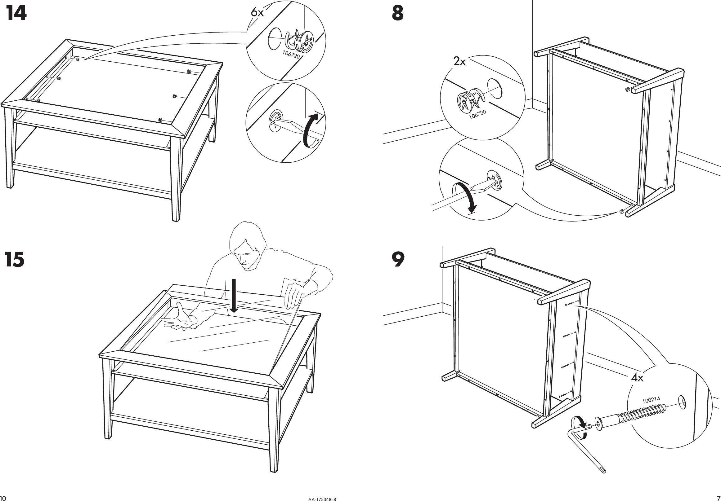 Page 7 of 8 - Ikea Ikea-Liatorp-Coffee-Table-37X37-Assembly-Instruction
