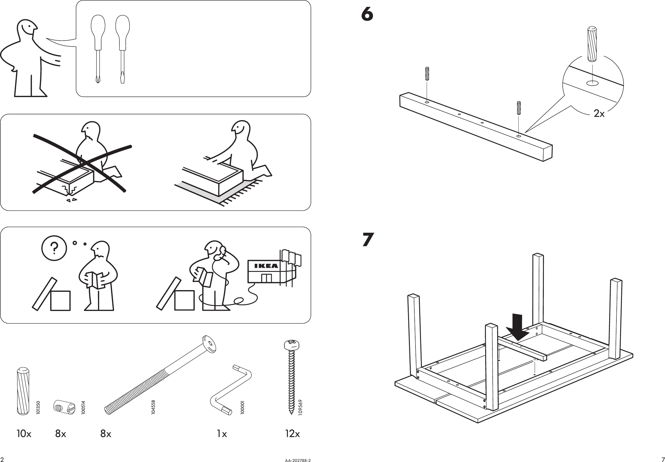Page 2 of 4 - Ikea Ikea-Liden-Coffee-Table-43-1-4X23-5-8-Assembly-Instruction