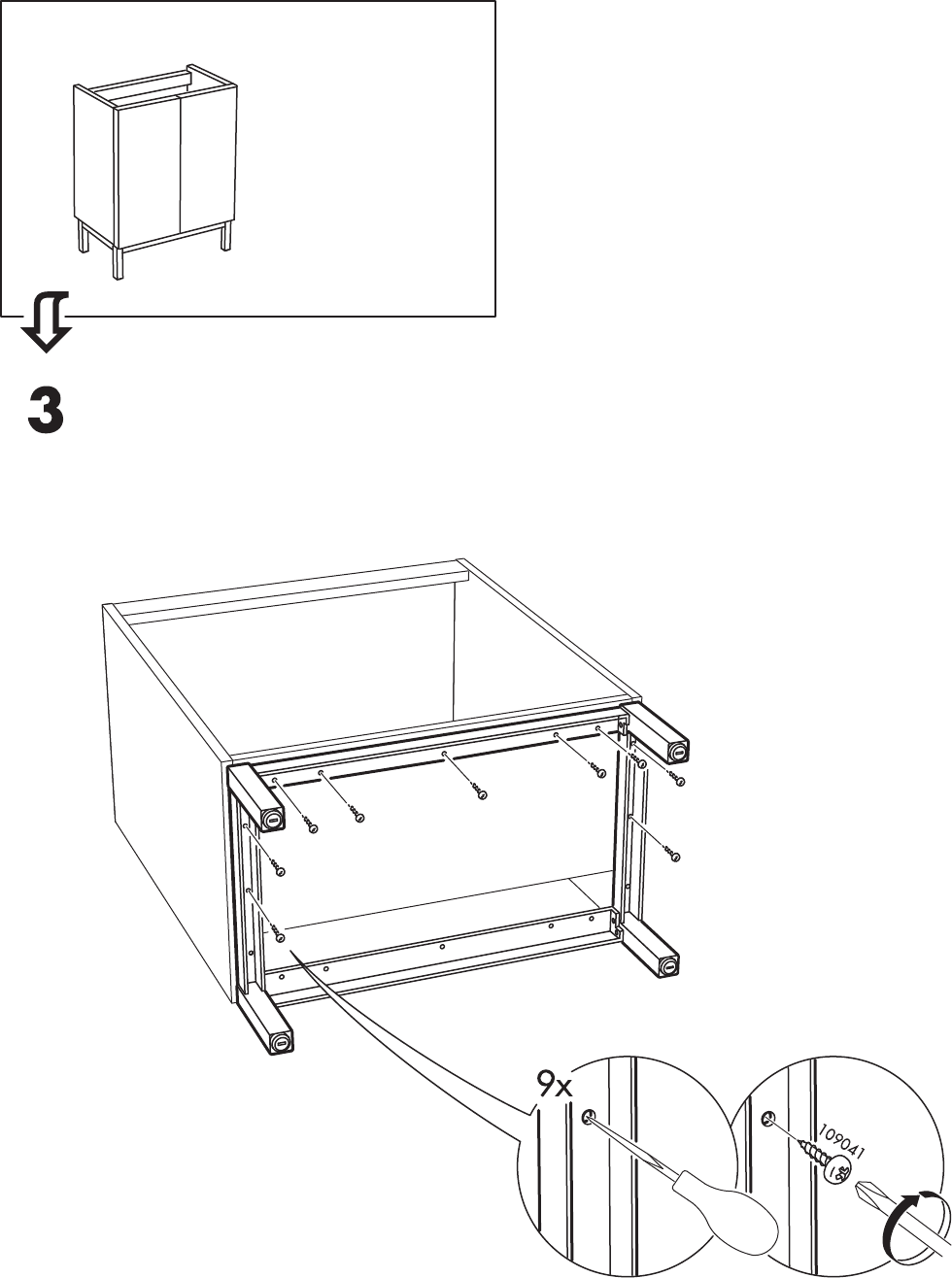 Ikea Lillagen Leg Frame 23X14X5 Assembly Instruction