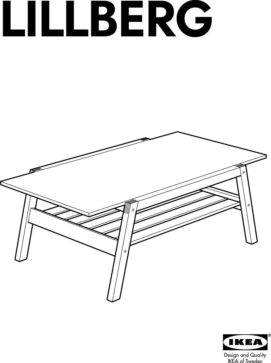 Page 1 of 12 - Ikea Ikea-Lillberg-Coffee-Table-Assembly-Instruction