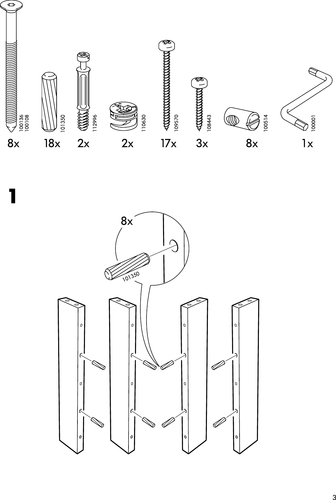 Page 3 of 12 - Ikea Ikea-Lillberg-Tv-Unit-Assembly-Instruction