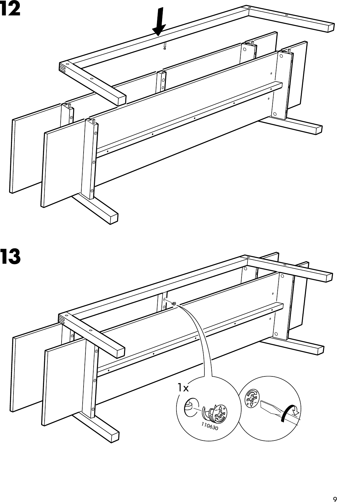 Page 9 of 12 - Ikea Ikea-Lillberg-Tv-Unit-Assembly-Instruction