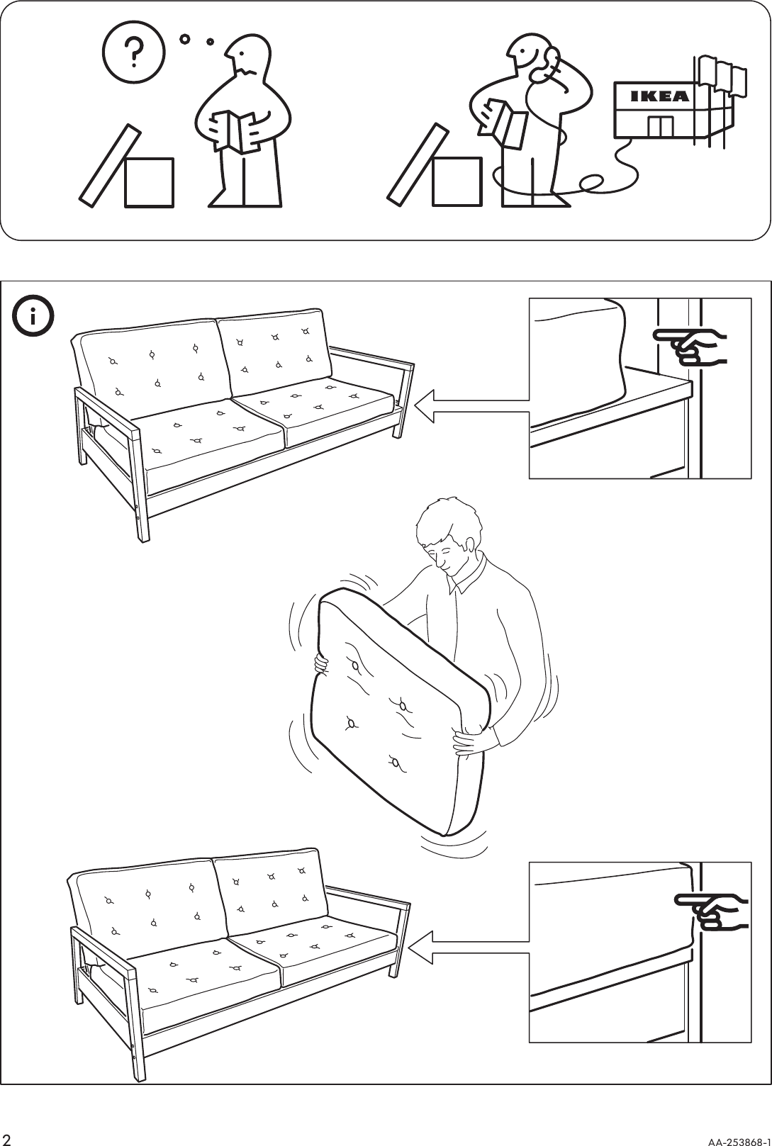 Page 2 of 8 - Ikea Ikea-Lilleberg-Sofa-Bed-Cover-Assembly-Instruction