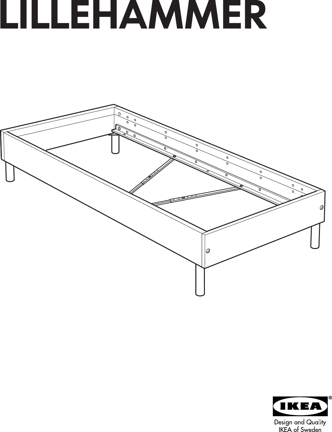 Page 1 of 8 - Ikea Ikea-Lillehammer-Bed-Frame-Twin-Assembly-Instruction
