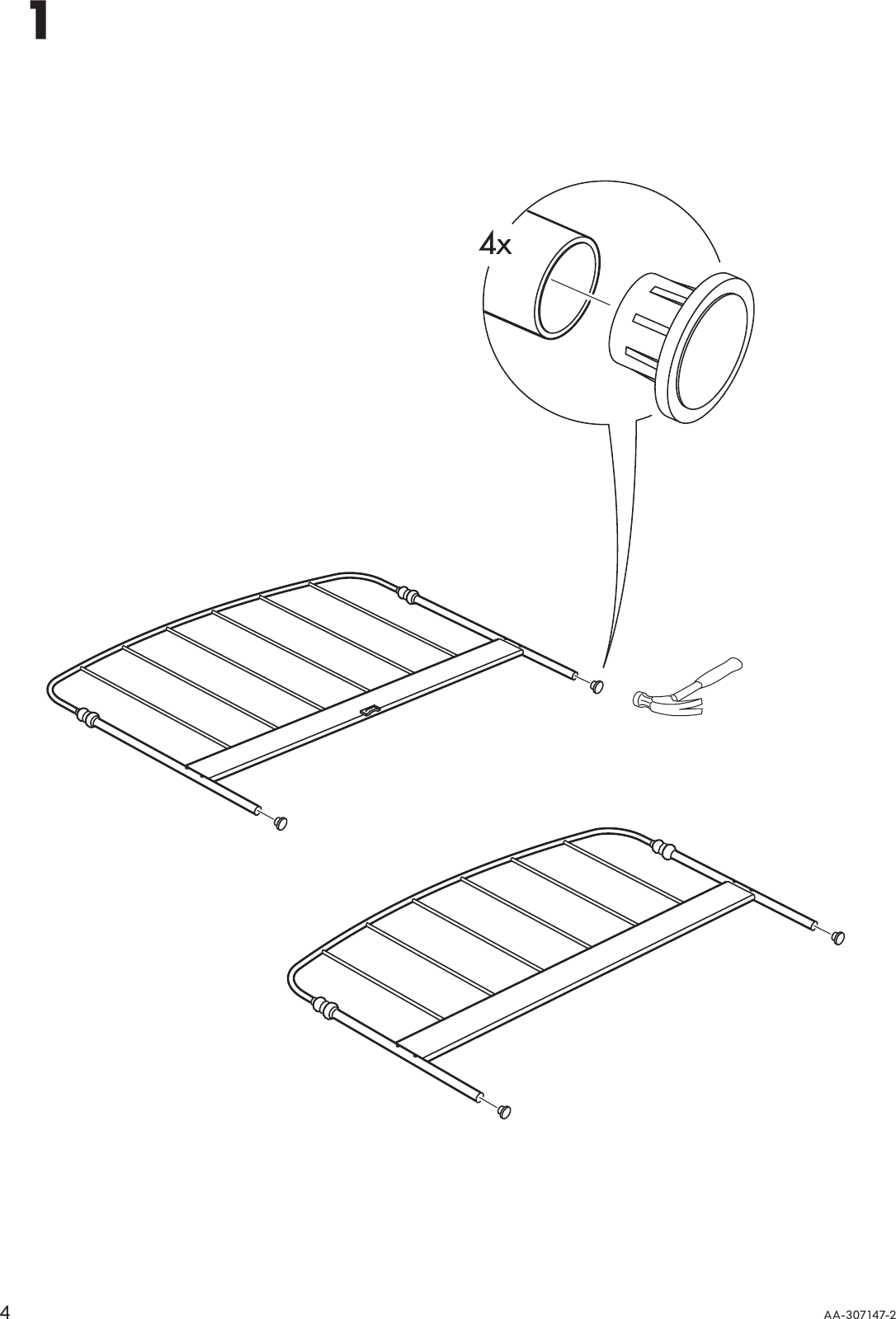 Page 4 of 8 - Ikea Ikea-Lillesand-Bed-Frame-Full-Queen-King-Assembly-Instruction