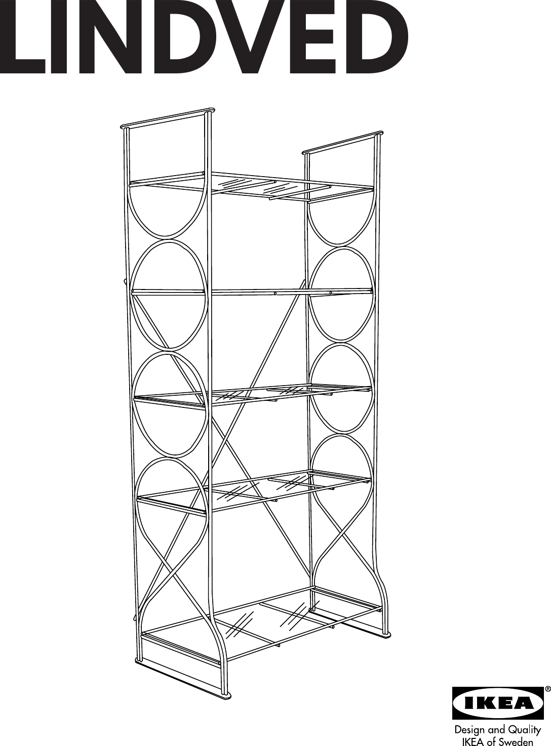 Page 1 of 8 - Ikea Ikea-Lindved-Shelving-Unit-35X71-Assembly-Instruction