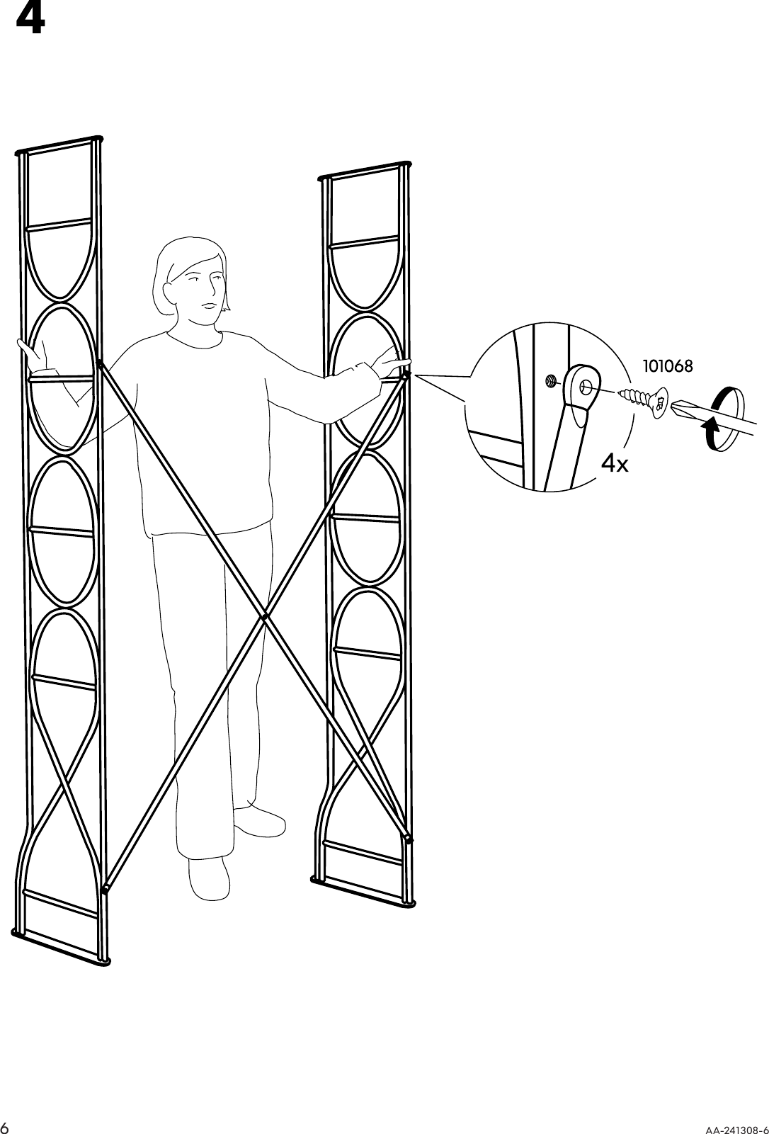 Page 6 of 8 - Ikea Ikea-Lindved-Shelving-Unit-35X71-Assembly-Instruction