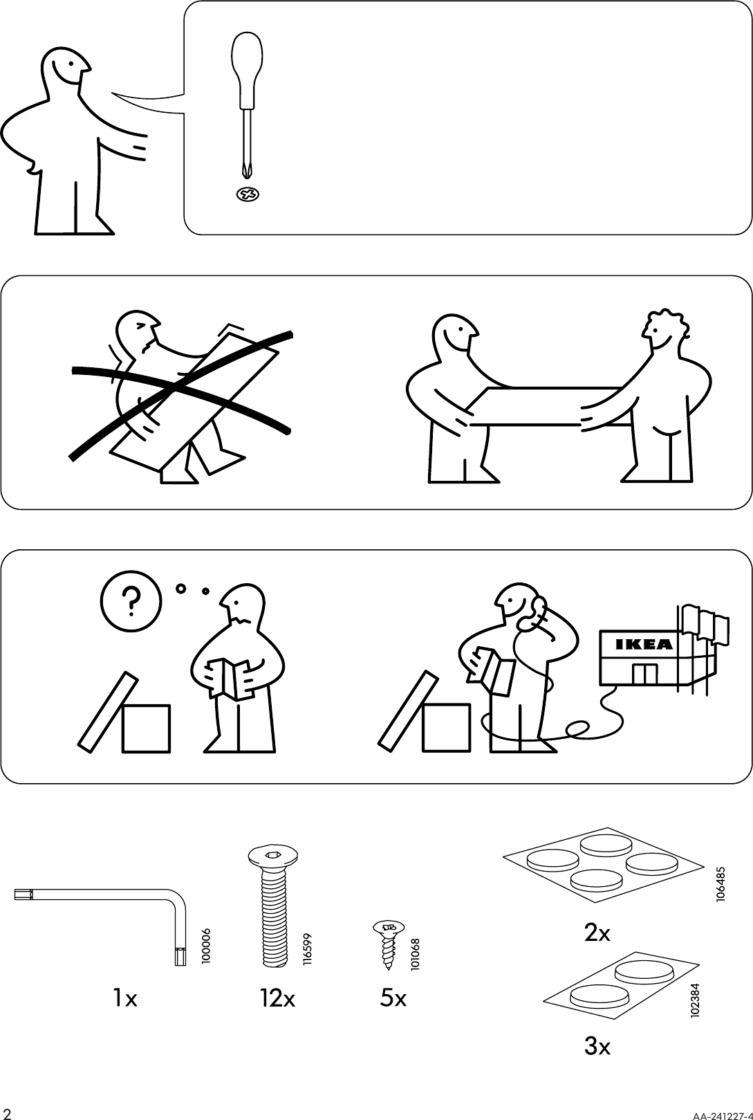 Page 2 of 8 - Ikea Ikea-Lindved-Tv-Unit-41X18-Assembly-Instruction
