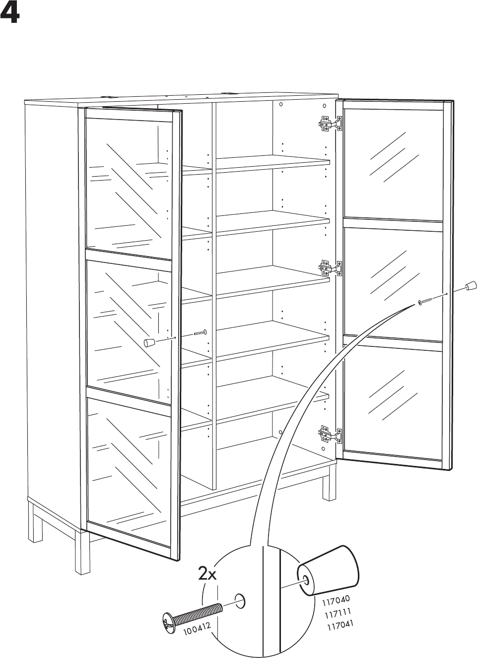 Ikea Linnarp Glass Door 45X70 2Pk Assembly Instruction